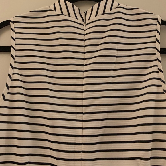 ASOS High Neck A Line Dress with Pockets in Stripe - Picture 8 of 8